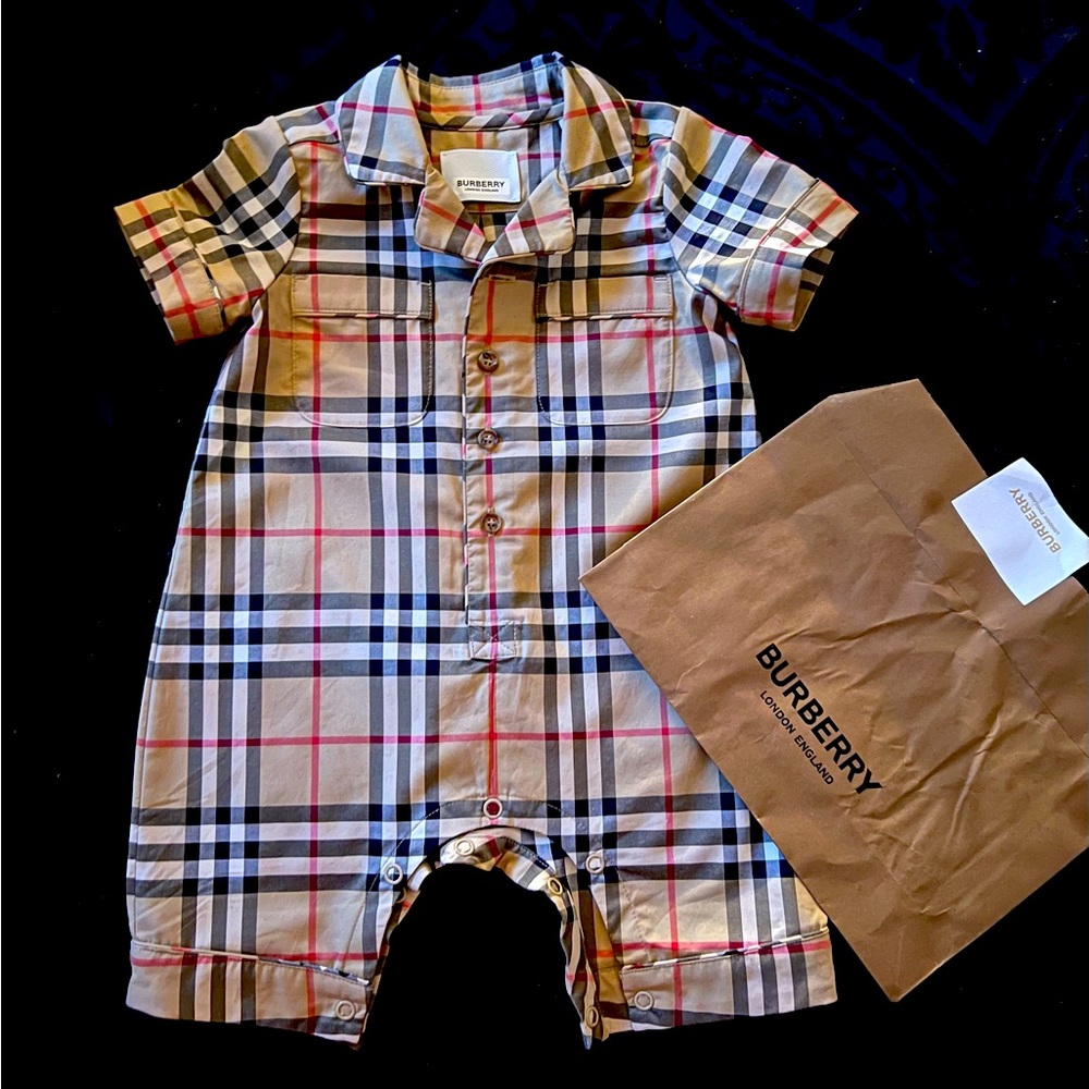 Burberry Vintage Check Stretch Cotton PlaySuit